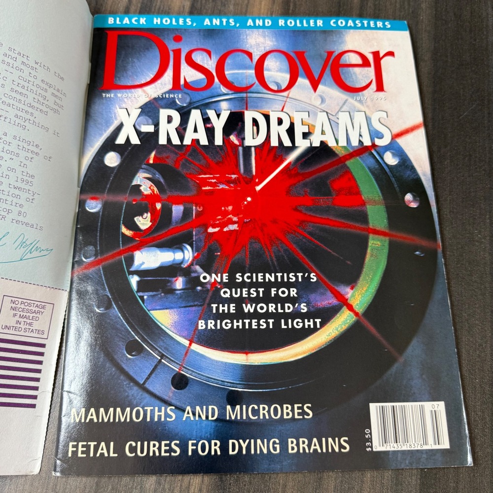 Discover Magazine July 1995 X-Ray Dreams Mammoths Microbes Fetal‎ Cures Science